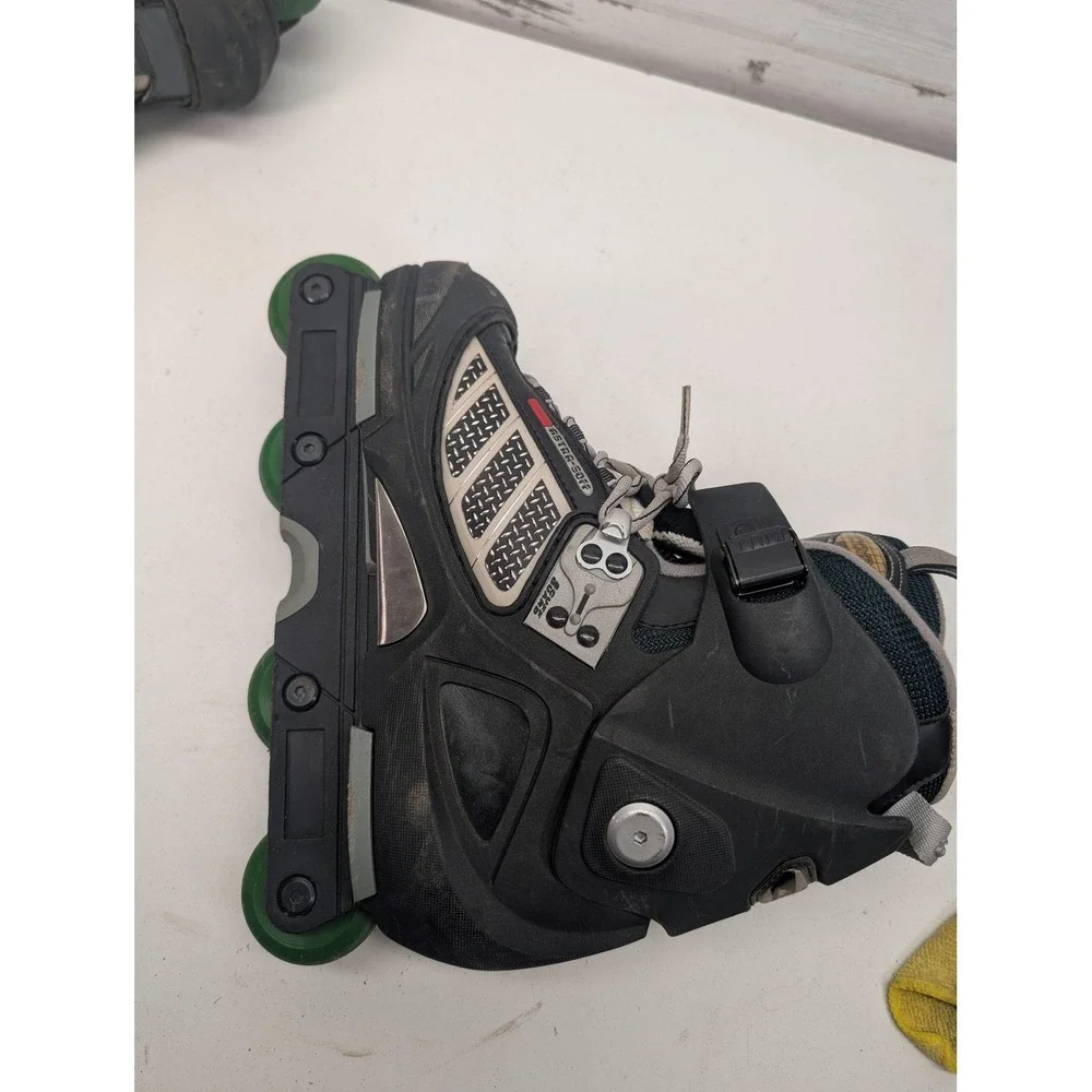 CORR ATA-700 Inline Skates Adult Rollerblades ABEC-5 Quick-Skid Green Wheels sz7